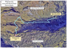 Wanderroute von der Speicherh�tte zum S�dpunkt - Grenzstein 147