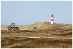 Blick auf den Leuchtturm List-Ost